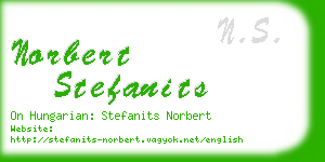 norbert stefanits business card